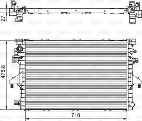 Valeo 701654 - Radiators, Motora dzesēšanas sistēma www.autospares.lv