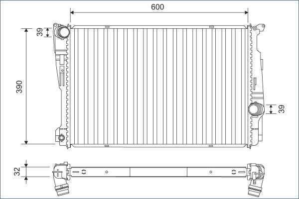 Valeo 701162 - Radiators, Motora dzesēšanas sistēma www.autospares.lv