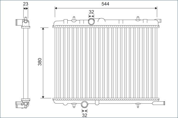 Valeo 701124 - Radiators, Motora dzesēšanas sistēma www.autospares.lv