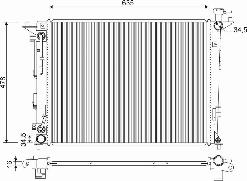 Valeo 701354 - Radiators, Motora dzesēšanas sistēma www.autospares.lv