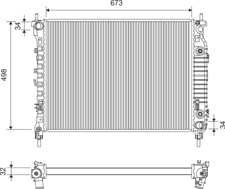 Valeo 701361 - Radiators, Motora dzesēšanas sistēma www.autospares.lv