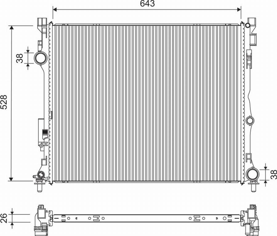 Valeo 701307 - Radiators, Motora dzesēšanas sistēma www.autospares.lv