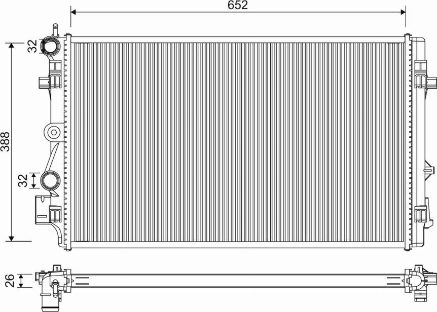 Valeo 701331 - Radiators, Motora dzesēšanas sistēma www.autospares.lv