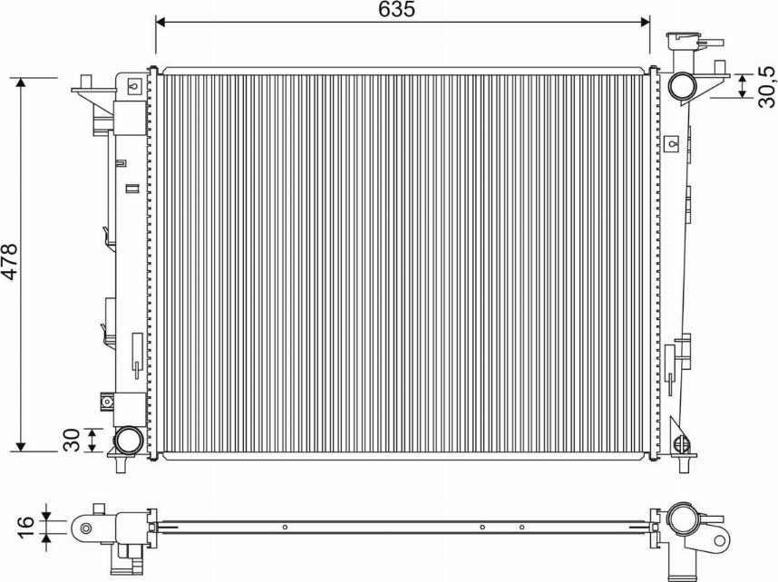 Valeo 701326 - Radiators, Motora dzesēšanas sistēma www.autospares.lv