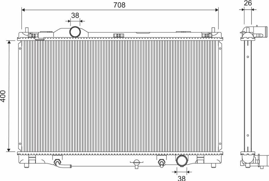 Valeo 701327 - Radiators, Motora dzesēšanas sistēma www.autospares.lv