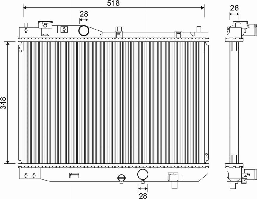 Valeo 701267 - Radiators, Motora dzesēšanas sistēma www.autospares.lv