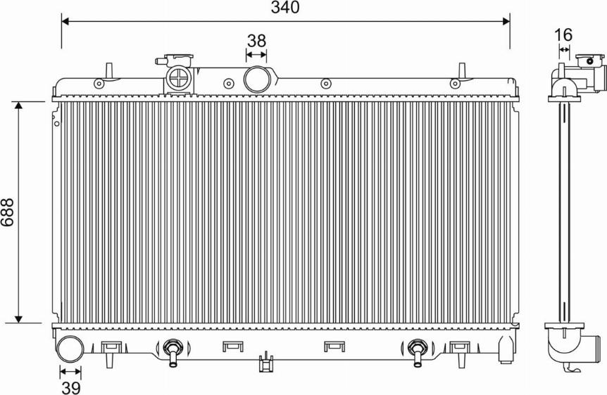 Valeo 701204 - Radiators, Motora dzesēšanas sistēma www.autospares.lv