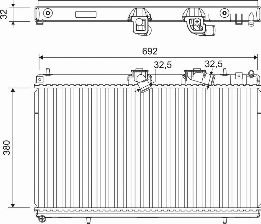 Valeo 701214 - Radiators, Motora dzesēšanas sistēma www.autospares.lv