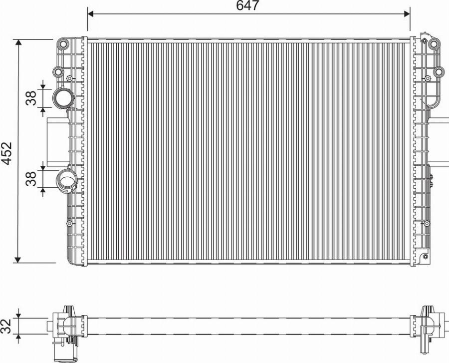 Valeo 701215 - Radiators, Motora dzesēšanas sistēma www.autospares.lv