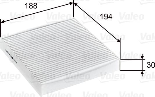 Valeo 715755 - Filter, interior air www.autospares.lv