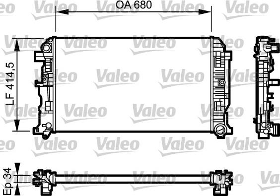 Valeo 734930 - Radiators, Motora dzesēšanas sistēma www.autospares.lv