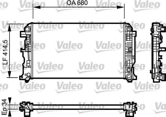 Valeo 734929 - Radiators, Motora dzesēšanas sistēma www.autospares.lv