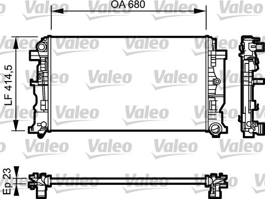 Valeo 734927 - Radiators, Motora dzesēšanas sistēma www.autospares.lv