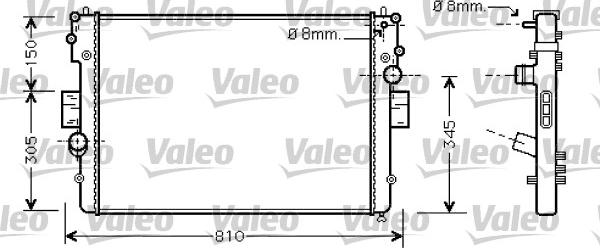 Valeo 734448 - Radiators, Motora dzesēšanas sistēma www.autospares.lv