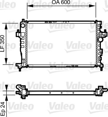 Valeo 734464 - Radiators, Motora dzesēšanas sistēma www.autospares.lv