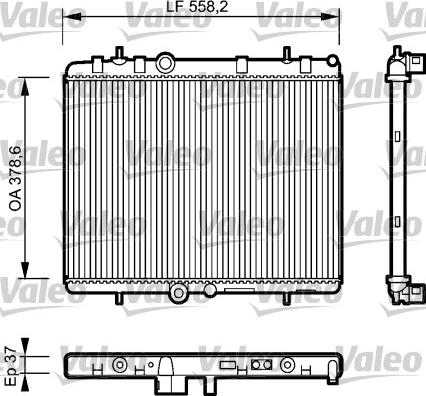 Valeo 734463 - Radiators, Motora dzesēšanas sistēma www.autospares.lv