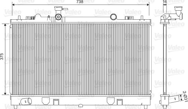 Valeo 734410 - Radiators, Motora dzesēšanas sistēma www.autospares.lv