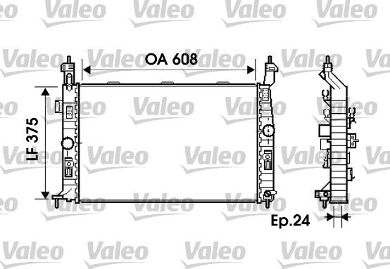 Valeo 734384 - Radiators, Motora dzesēšanas sistēma www.autospares.lv