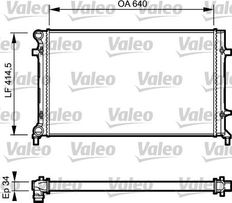 Valeo 734335 - Radiators, Motora dzesēšanas sistēma www.autospares.lv