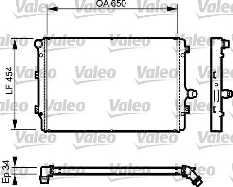 Valeo 734333 - Radiators, Motora dzesēšanas sistēma www.autospares.lv