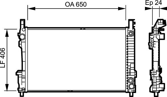 Valeo 734378 - Radiators, Motora dzesēšanas sistēma www.autospares.lv