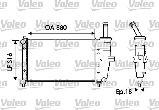 Valeo 734225 - Radiators, Motora dzesēšanas sistēma www.autospares.lv