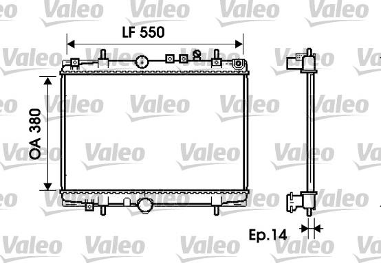 Valeo 734278 - Radiators, Motora dzesēšanas sistēma www.autospares.lv