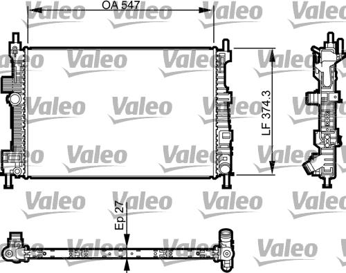 Valeo 735466 - Radiators, Motora dzesēšanas sistēma www.autospares.lv