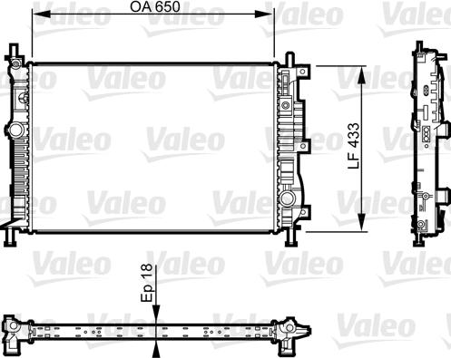 Valeo 735555 - Radiators, Motora dzesēšanas sistēma www.autospares.lv