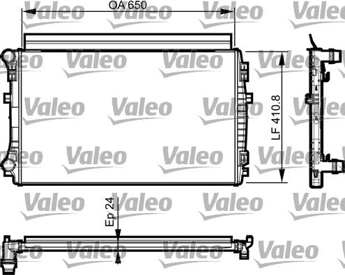 Valeo 735558 - Radiators, Motora dzesēšanas sistēma www.autospares.lv