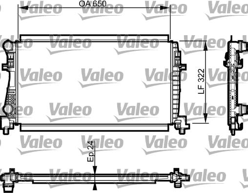 Valeo 735557 - Radiators, Motora dzesēšanas sistēma www.autospares.lv