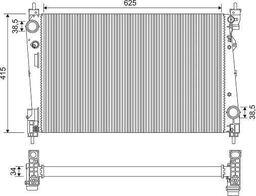 Valeo 735041 - Radiators, Motora dzesēšanas sistēma autospares.lv