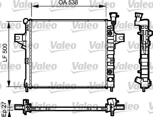 Valeo 735051 - Radiators, Motora dzesēšanas sistēma www.autospares.lv