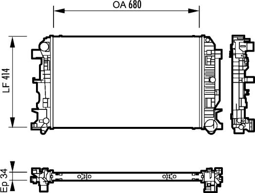 Valeo 735088 - Radiators, Motora dzesēšanas sistēma www.autospares.lv