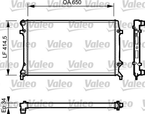 Valeo 735120 - Radiators, Motora dzesēšanas sistēma www.autospares.lv