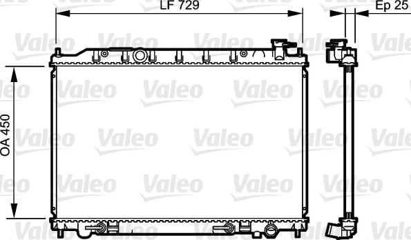 Valeo 735204 - Radiators, Motora dzesēšanas sistēma www.autospares.lv