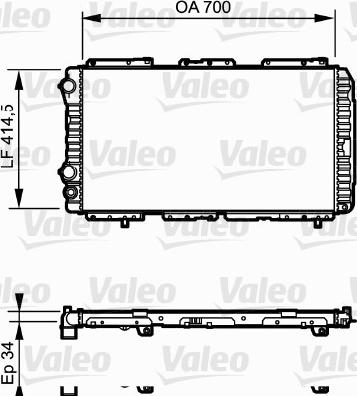 Valeo 730995 - Radiators, Motora dzesēšanas sistēma www.autospares.lv