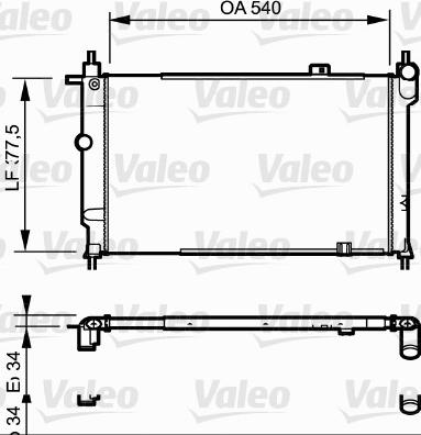 Valeo 730993 - Radiators, Motora dzesēšanas sistēma www.autospares.lv