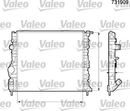 Valeo 731909 - Radiators, Motora dzesēšanas sistēma www.autospares.lv