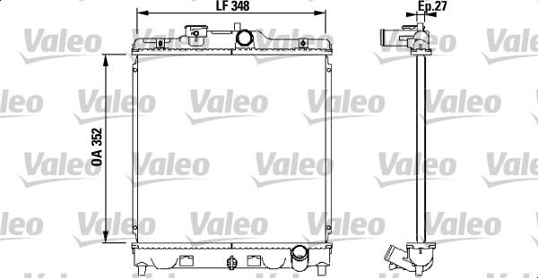 Valeo 731468 - Radiators, Motora dzesēšanas sistēma www.autospares.lv