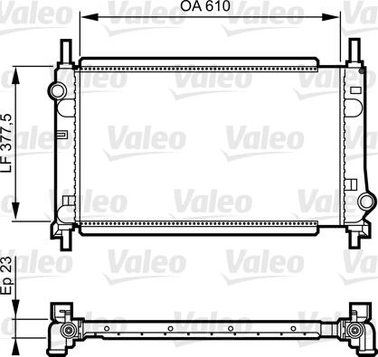 Valeo 731550 - Radiators, Motora dzesēšanas sistēma www.autospares.lv