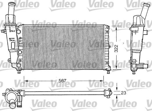 Valeo 731558 - Radiators, Motora dzesēšanas sistēma www.autospares.lv