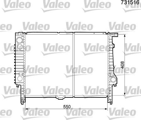 Valeo 731516 - Radiators, Motora dzesēšanas sistēma www.autospares.lv