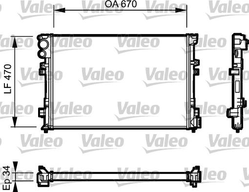 Valeo 731168 - Radiators, Motora dzesēšanas sistēma www.autospares.lv