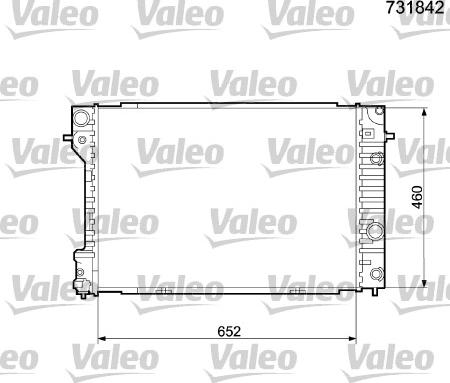 Valeo 731842 - Radiators, Motora dzesēšanas sistēma www.autospares.lv