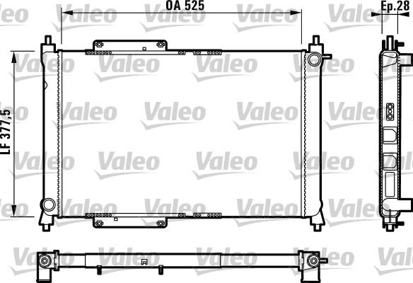 Valeo 731816 - Radiators, Motora dzesēšanas sistēma www.autospares.lv