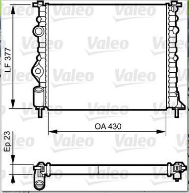 Valeo 731378 - Radiators, Motora dzesēšanas sistēma www.autospares.lv