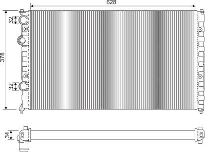 Valeo 731267 - Radiators, Motora dzesēšanas sistēma autospares.lv