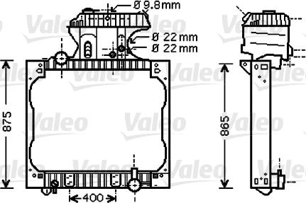 Valeo 733428 - Radiators, Motora dzesēšanas sistēma www.autospares.lv