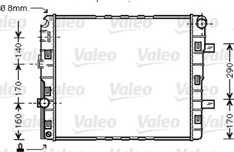 Valeo 733423 - Radiators, Motora dzesēšanas sistēma www.autospares.lv